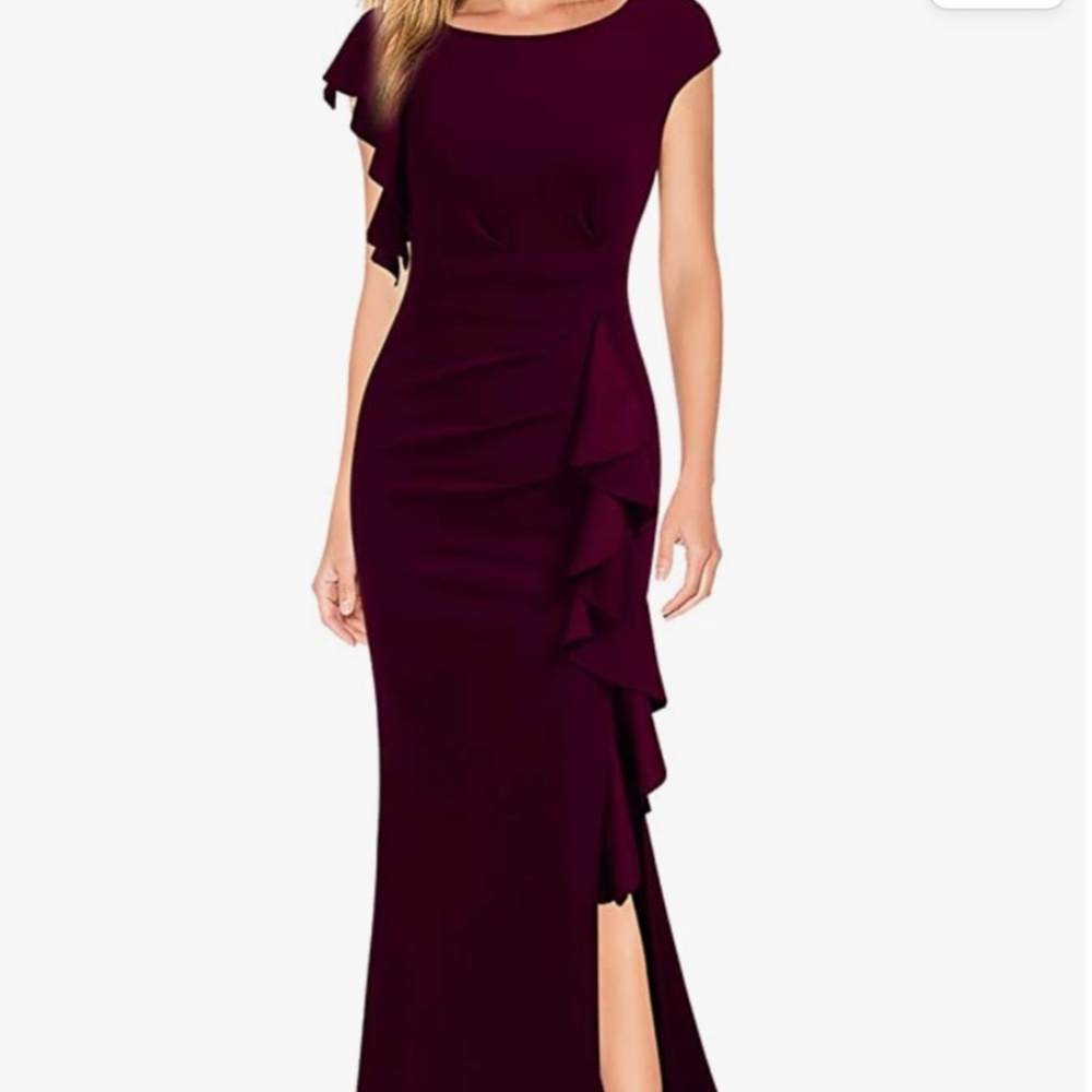Never worn Side Split Evening Cocktail Long Dress - Medium